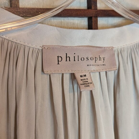 GUC champagne cream peasant blouse Philosophy medium - Picture 4 of 6